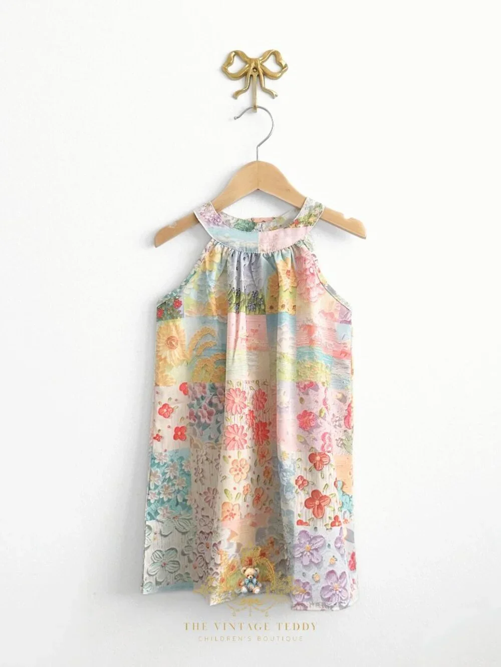 NWT Pretty Girls Floral Patchwork Dress Kids Beach Coverup Quick-Dry Summer 2-3T